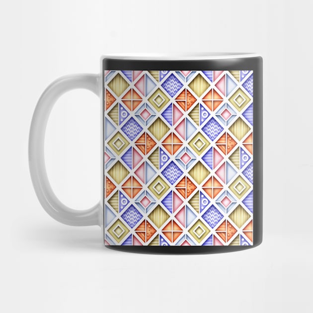 Colorful 3d Geometric Pattern, Crazy Design by lissantee